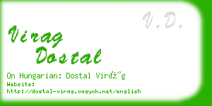 virag dostal business card